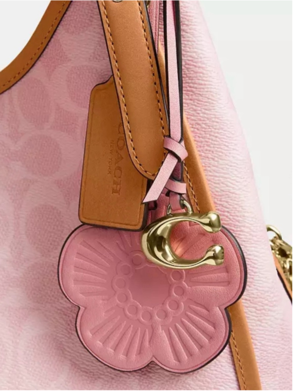 Coach Erin Shoulder Bag Authentic In Signature Canvas With Charms CEL13 NWOT - Picture 8 of 16